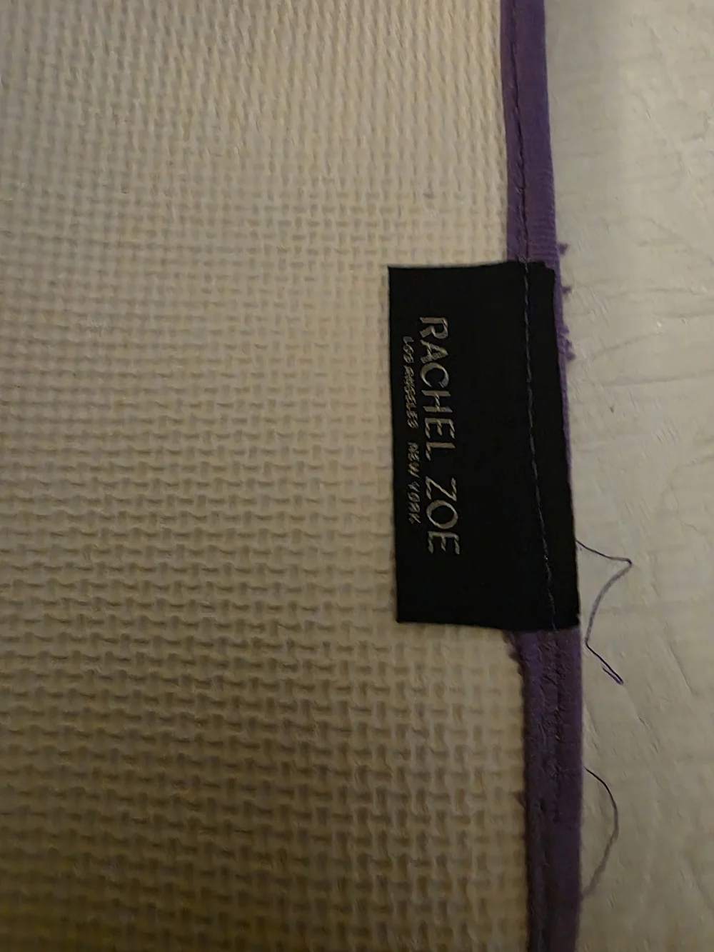 Rachel Zoe Purple and White Plush Bath Rug - Microfiber 21x 32 Inches